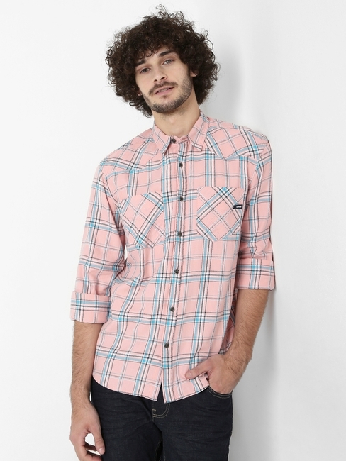 Caio Checked Shirt with Patch Pockets