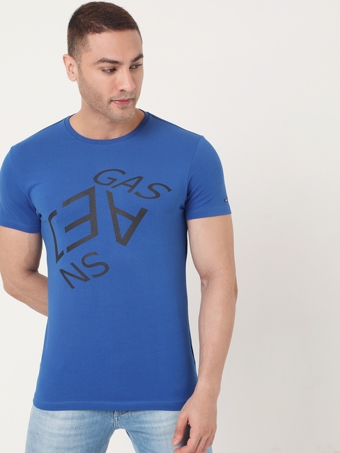 Brand Print Slim Fit Crew-Neck T-shirt