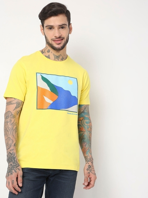 Regular Fit Half Sleeve Printed T-Shirt