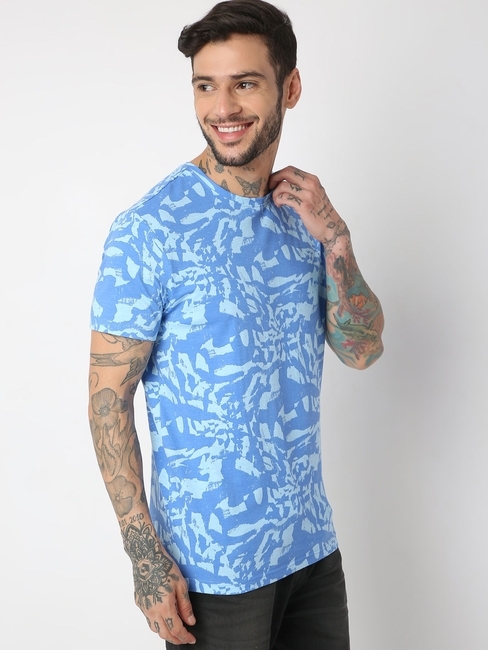 Slim Fit Half Sleeve Printed T-Shirt