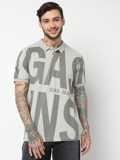 Regular Fit Half Sleeve Printed Polo T-Shirt