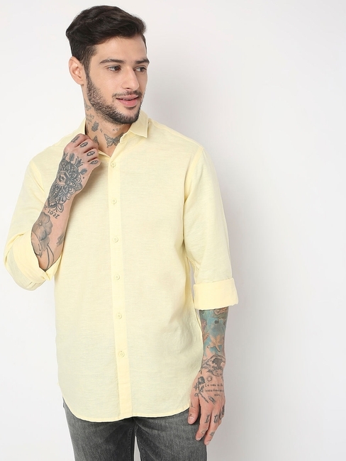 Regular Fit Full Sleeve Solid Shirts