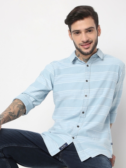 Regular Fit Full Sleeve Stripes Shirts