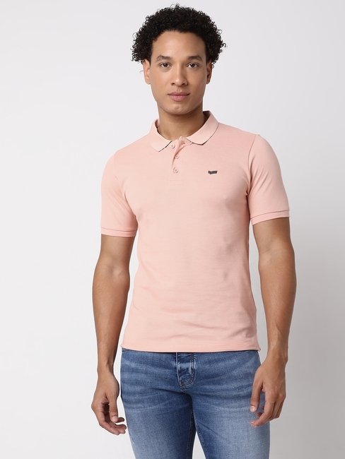 Regular Fit Half Sleeve Solid Cotton Polo T-Shirt