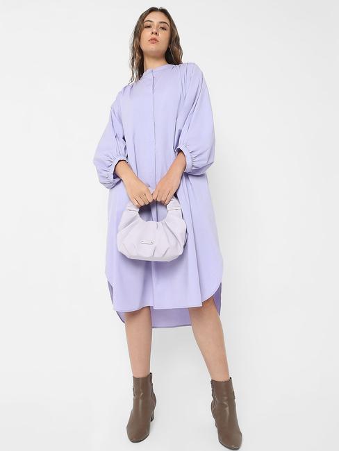 Oversized Mandarin Collar Dress