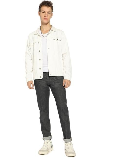 Relaxed Slim Fit Zippered Fly Denim