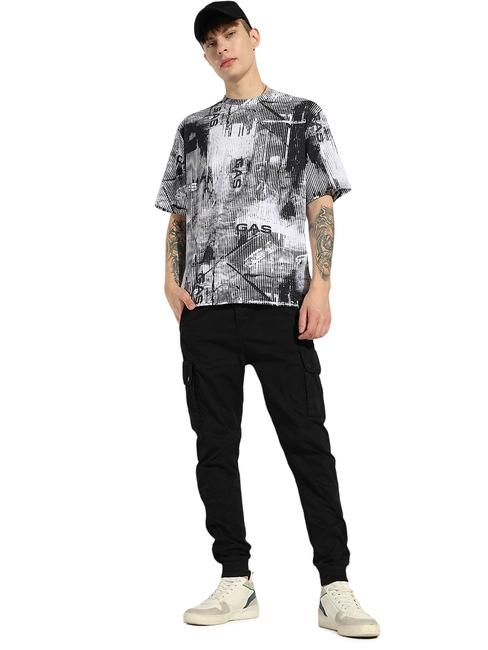 All Over Printed Boxy Fit Crew Neck T-Shirt