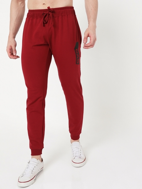 Haoser Red Cotton Slim Fit Track Pants For Men at Rs 369.00 | Noida| ID:  26042854862