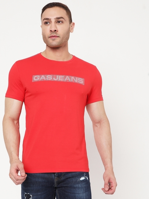 Scuba Line Brand Print Crew-Neck T-shirt