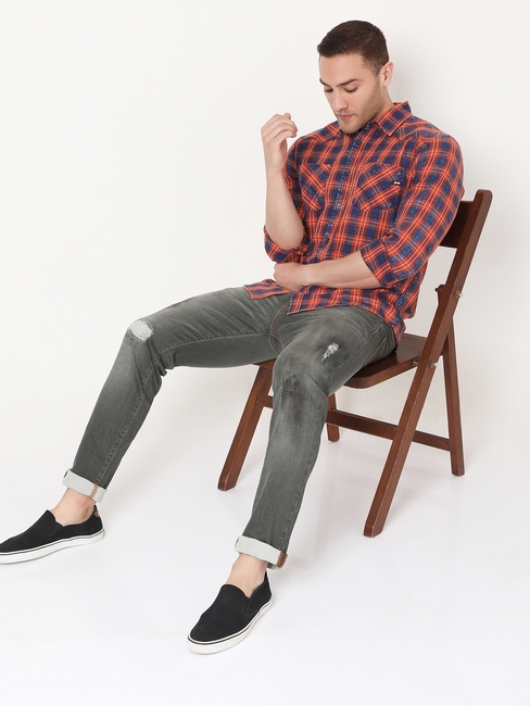 Kant WO. F. Checked Slim Fit Cotton Shirt