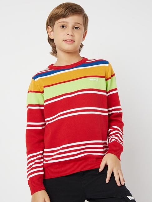 Striped Crew-Neck Sweater