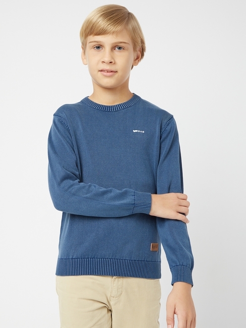 Erie Indigo Blue Crew-Neck Sweater