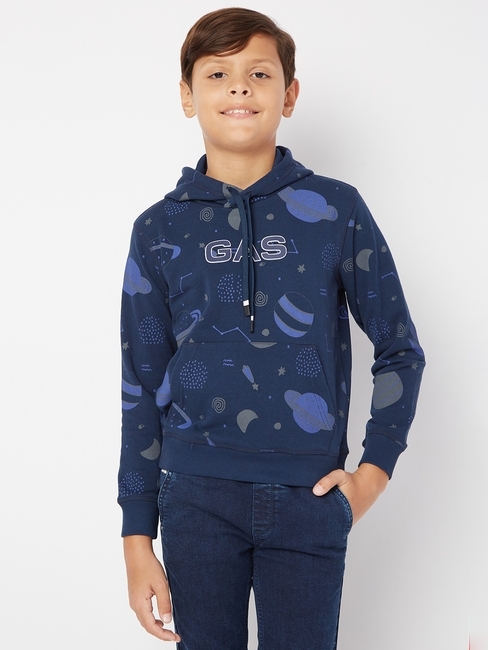 Sven Printed Hoodie with Kangaroo Pocket