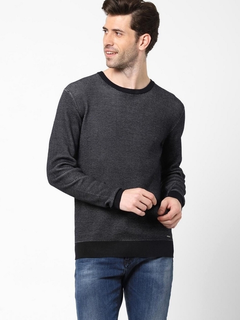 Textured Crew-Neck Sweater