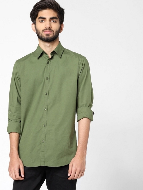 Andrew Slim Fit Shirt with Spread Collar