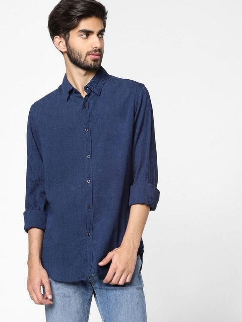 Andrew Cotton Slim Fit Solid Shirt