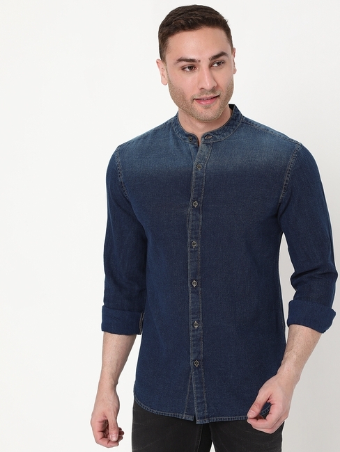 Washed Slim Fit Cotton Shirt