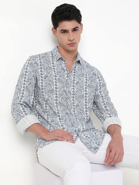 Regular Fit All Over Printed Full Sleeve Shirt with Classic Collar