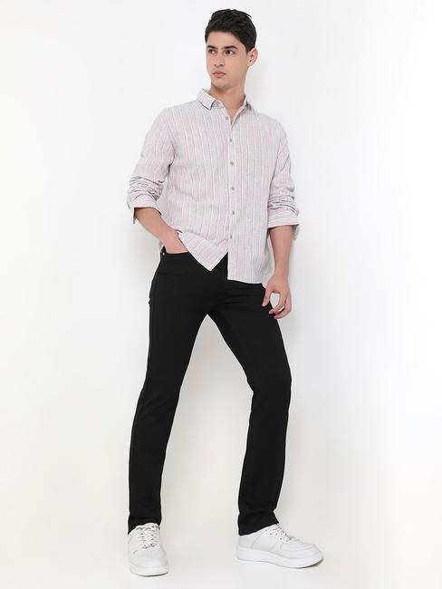 Slim Fit Solid Trousers