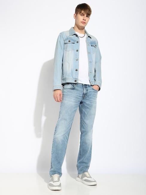 Straight Fit Mid-rise Denim