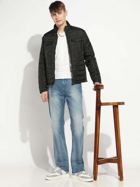 Relaxed Slim Fit Zippered Fly Denim