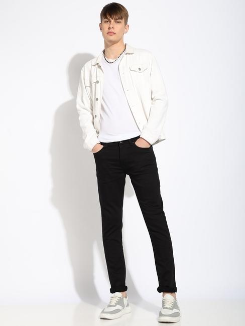 Skinny Fit Zippered Fly Denim