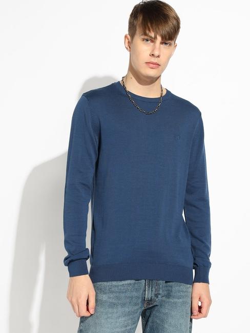 Classic Crew Neck Full Sleeve Solid Sweater