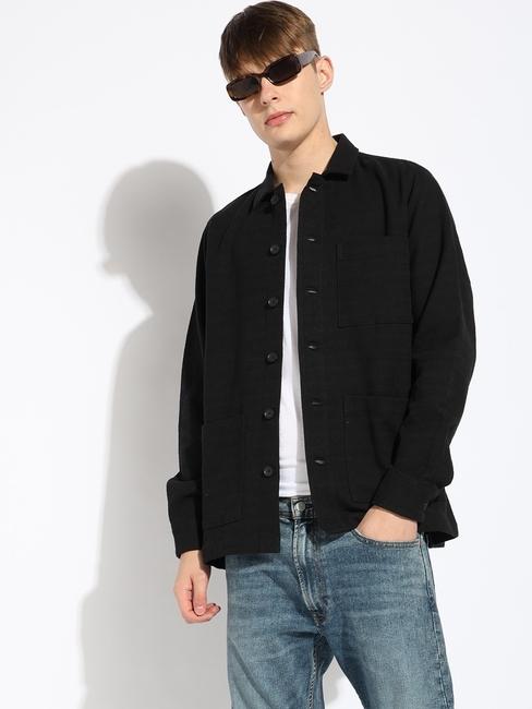 Classic Shacket Fit Solid Shirt