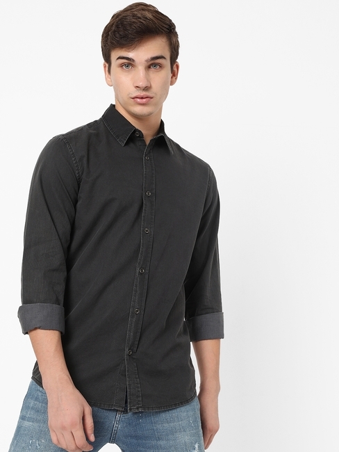 Washed Slim Fit Shirt