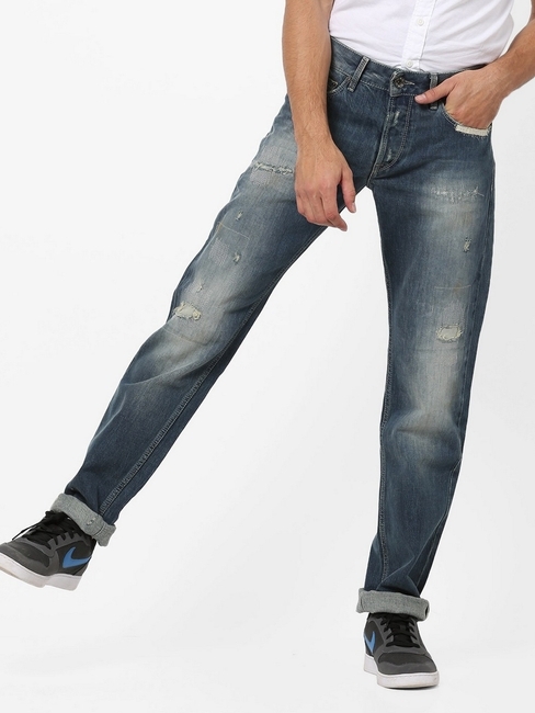 Men's Morrison Selvedge Straight Fit Blue Jeans