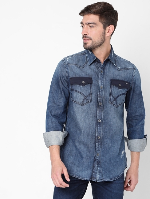 Slim Fit Shirt with Flap Pockets