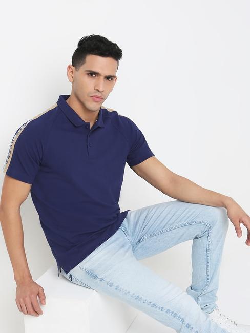 Regular Fit Solid Polo T-Shirt with Short Sleeve