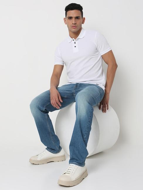 Regular Fit Solid Polo T-Shirt with Short Sleeve