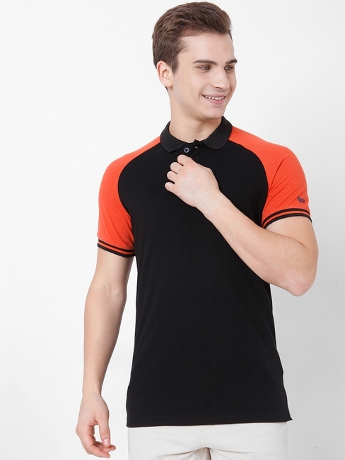 Colourblock Slim Fit Polo T-shirt