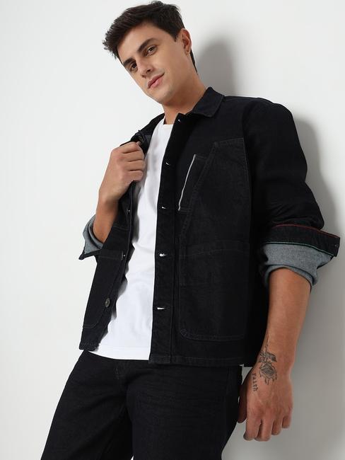 Oversized Full Sleeve Solid Jacket with Classic Collar