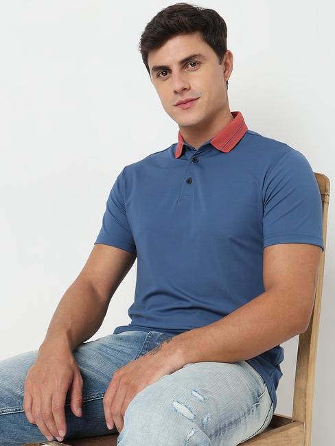 Slim Fit Solid Polo T-Shirt with Short Sleeve