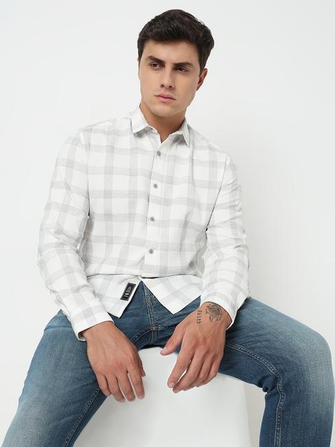 Regular Fit Checks Full Sleeve Shirt with Classic Collar