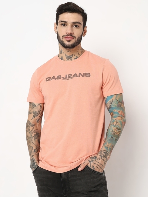 Relaxed Fit Half Sleeve Solid Cotton Lycra T-Shirt