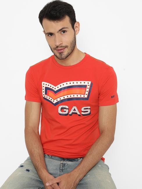 Brand Print Slim Fit Crew-Neck T-shirt