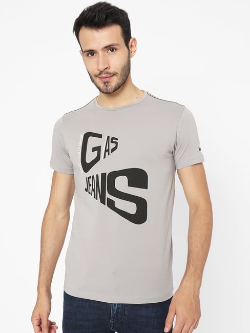 Brand Print Slim Fit Crew-Neck T-shirt