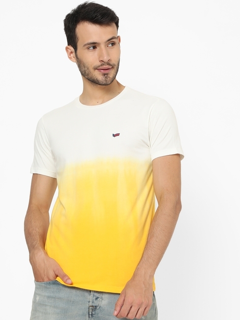 Dip-Dyed Slim Fit Crew-Neck T-shirt