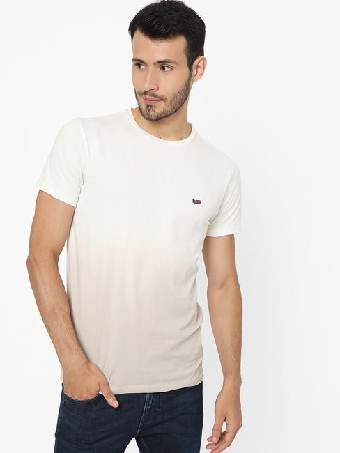 Dip-Dyed Slim Fit Crew-Neck T-shirt