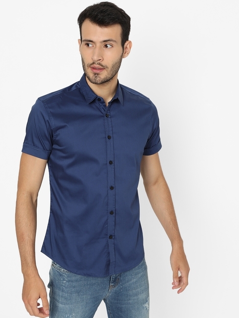 Slim Fit Shirt with Short Sleeves