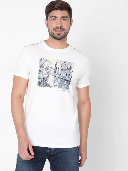 Venice Printed Slim Fit Crew-Neck T-shirt