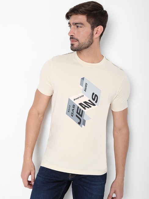 Folded Paper Slim Fit Crew-Neck T-shirt