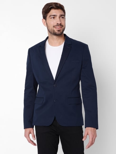 Single-Breasted Polycotton Blazer