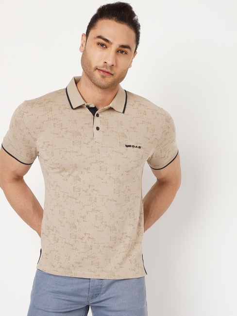 Jhonny Slim Fit Polo T-shirt with Stripe-Tipped Hems
