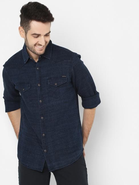 Kant Denim Shirt with Flap Pockets