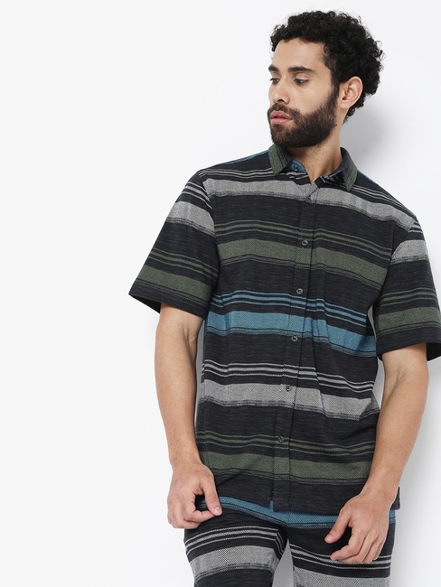 Dario Striped Regular Fit Polycotton Shirt