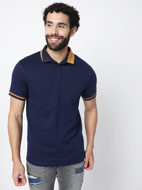 Duo Tone Slim Fit Polo T-Shirt